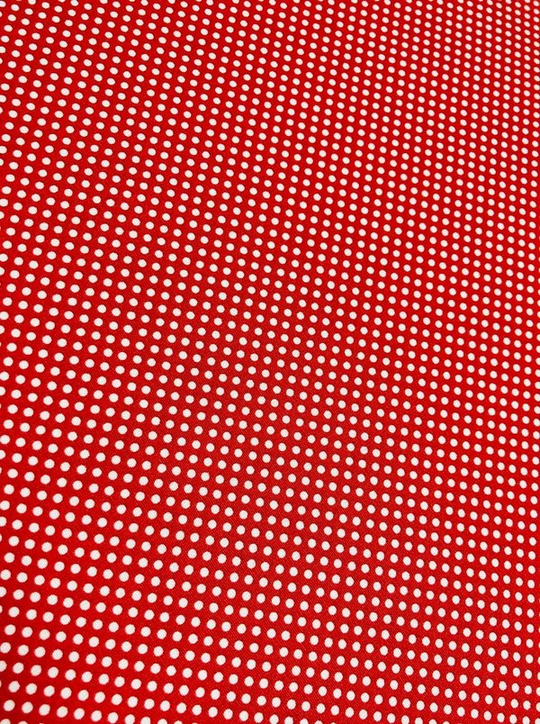 Baumwolle Punkte klein Rot-Weiß 12,-€/ Meter