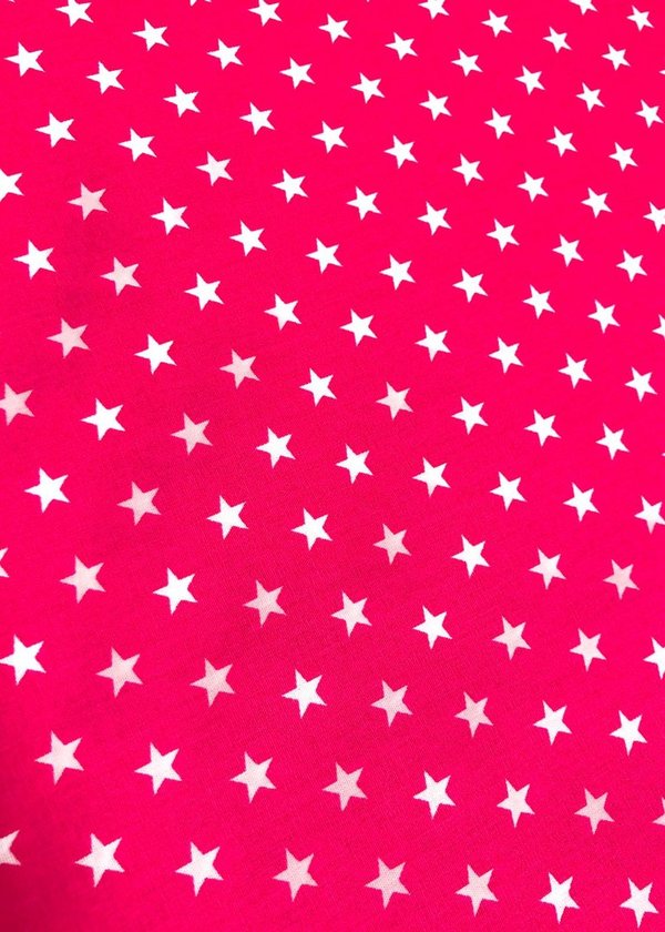 Baumwolle Sterne Pink-Weiß 11,-€/ Meter
