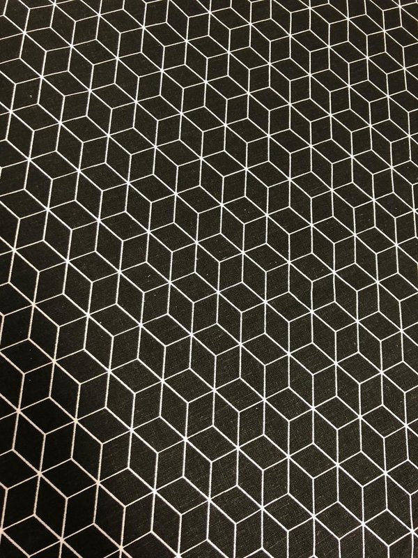 Baumwolle graphisches Muster Schwarz-Weiß 12,-€/ Meter